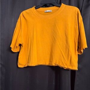 Zara Orange Crop Top